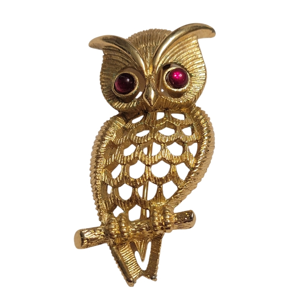 Vintage Avon Owl Brooch